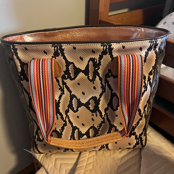 Consuela Margot Snake Print Tote with Multicolor Straps - Picture 8 of 11